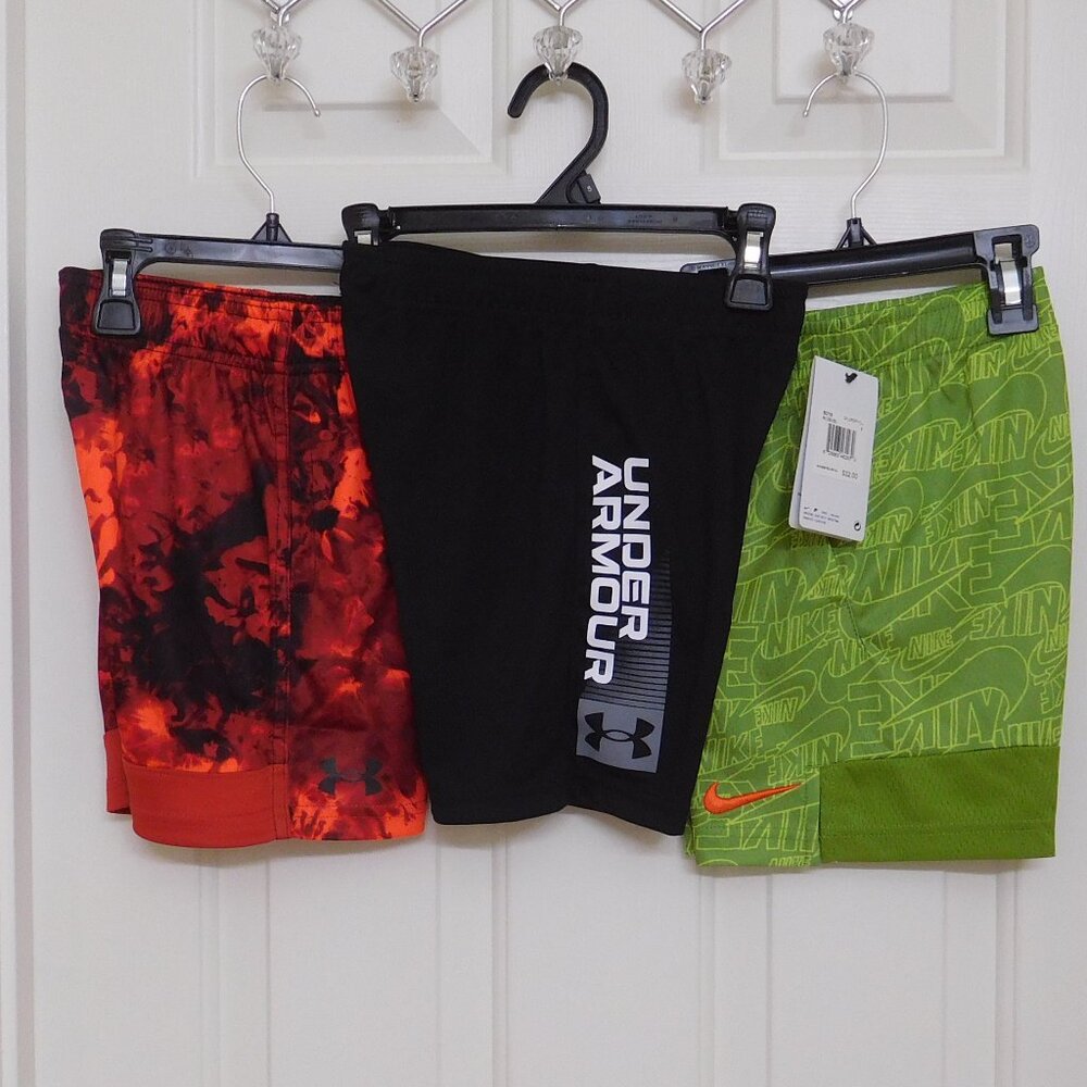 NWT 3 Pairs Under Armour Nike Shorts Bundle sz 5